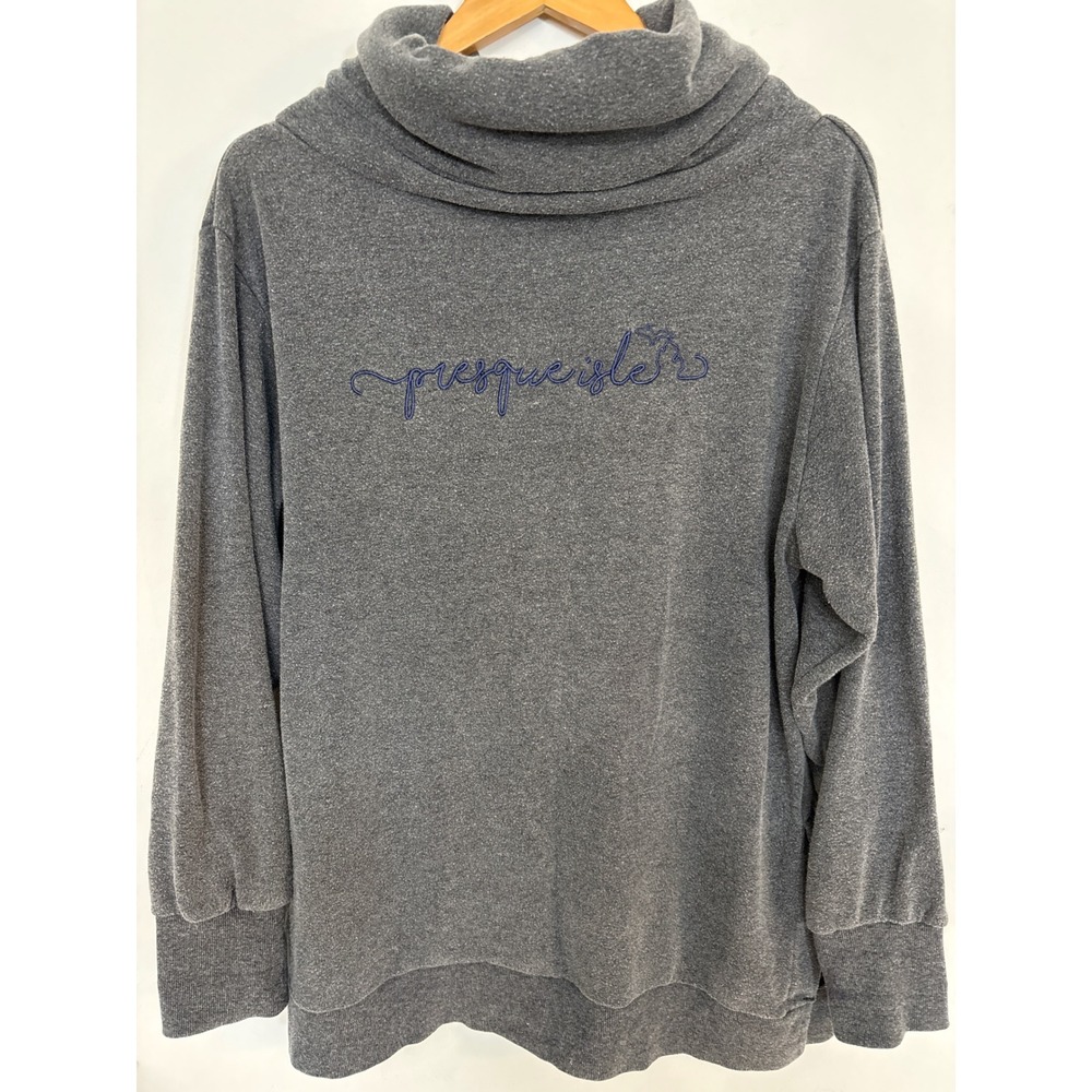 Stillwater Supply Co Presque Isle Cowl Neck Sweatshirt Gray XL